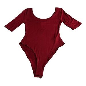 ROSE Diamond Burgundy Bodysuit Size S